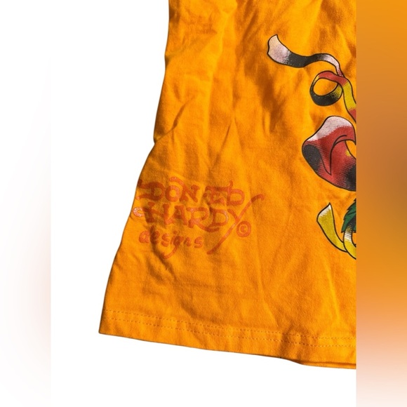 ED HARDY, orange authentic Y2K tee, Large - Picture 3 of 10